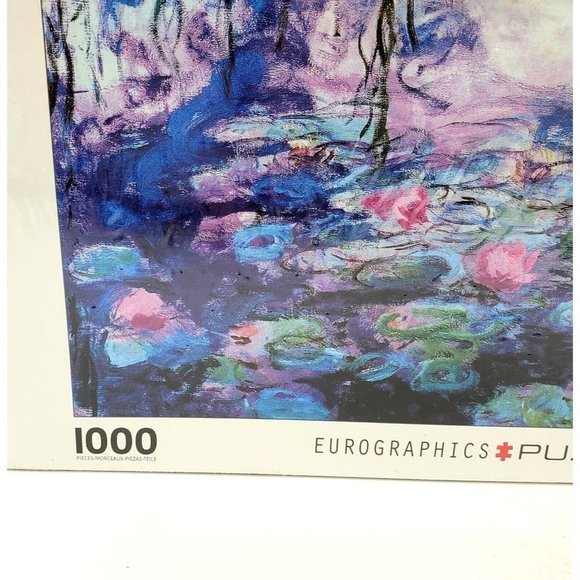 NEW Claude Monet Art Water Lilies 1000 pcs Puzzle Fine SEALED Impressionistic - Picture 3 of 6